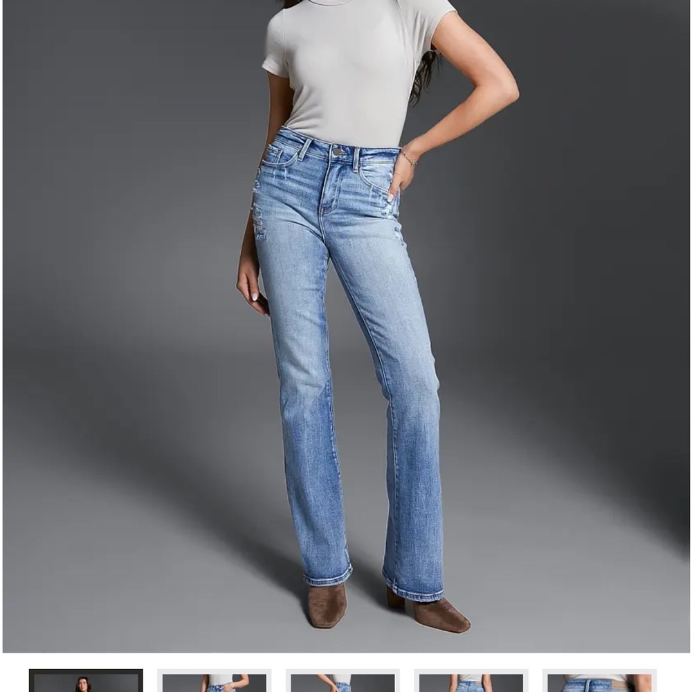Buckle Light Blue Flare Jeans